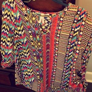 Aztec print blouse
